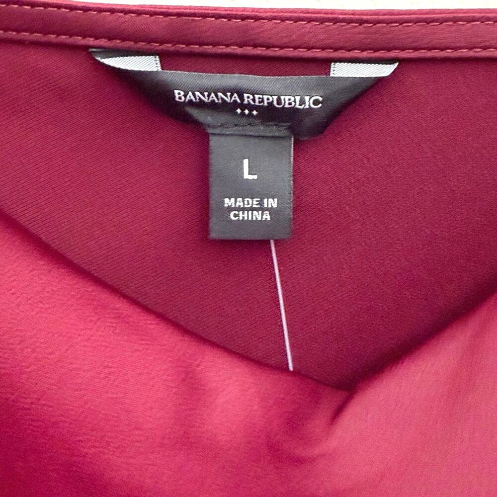 NWT Banana Republic outlet burgundy slip dress size large - Picture 2 of 9